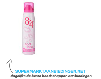 8x4 Deospray soft kiss aanbieding