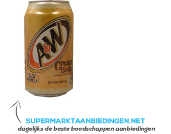 A&W Cream soda aanbieding