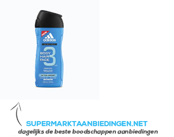 Adidas After sport showergel shampoo facewash aanbieding