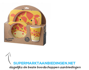 AH Bamboe kinderset giraffe aanbieding