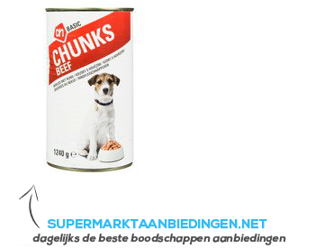 AH BASIC Brokjes met rund in saus (voor de hond) aanbieding