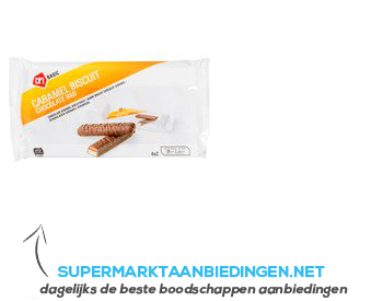 AH BASIC Candybar caramel biscuit aanbieding