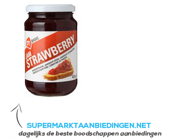 AH BASIC Extra jam aardbeien aanbieding