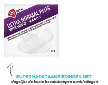 AH BASIC Maandverband ultra normal plus aanbieding