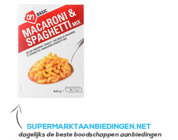 AH BASIC Macaroni & spaghetti mix aanbieding