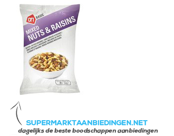 AH BASIC Mix nuts & raisins aanbieding