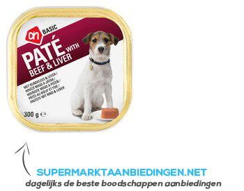 AH BASIC Paté rund-lever (voor de hond) aanbieding