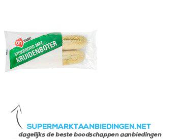 AH BASIC Stokbrood met kruidenboter aanbieding