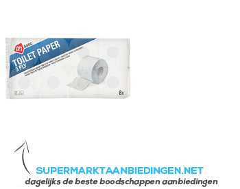 AH BASIC Toiletpapier 3-laags aanbieding