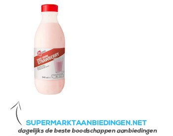 AH BASIC Zuiveldrank aardbei aanbieding