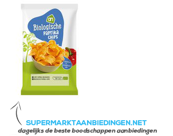 AH Biologisch Aardappelchips paprika aanbieding