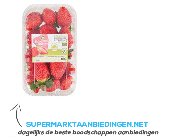 AH Biologisch Aardbeien aanbieding