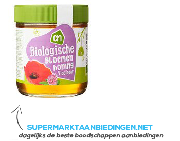 AH Biologisch Bloemenhoning vloeibaar aanbieding