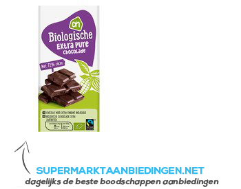 AH Biologisch Extra pure chocola aanbieding