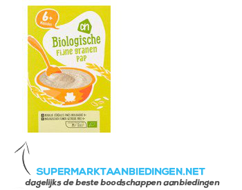 AH Biologisch Fijne granen pap 6 mnd aanbieding