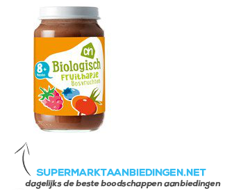 AH Biologisch Fruithapje bosvruchten 8 aanbieding