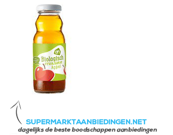 AH Biologisch Fruitsapje appel 12 aanbieding