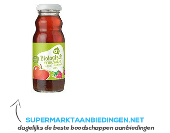 AH Biologisch Fruitsapje appel-framboos-kers 12 aanbieding