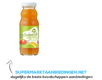 AH Biologisch Fruitsapje appel-mango-banaan 12 aanbieding