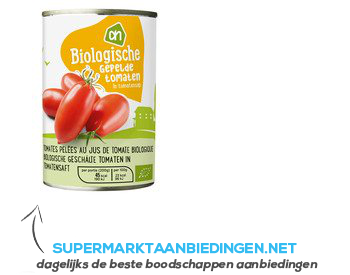 AH Biologisch Gepeld tomaten in tomatensaus aanbieding