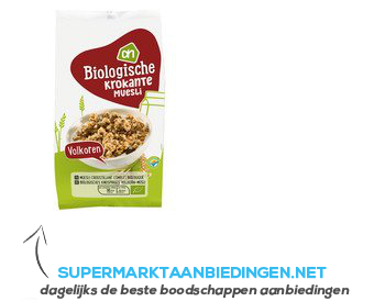 AH Biologisch Krokante muesli volkoren aanbieding