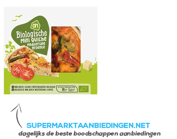 AH Biologisch Mini quiche Mediterrane groenten aanbieding