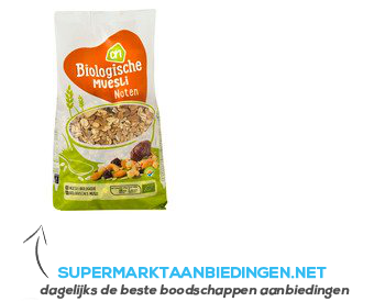 AH Biologisch Muesli noten aanbieding