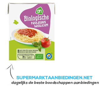 AH Biologisch Pastasaus basilicum aanbieding