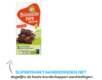 AH Biologisch Pure chocolade aanbieding