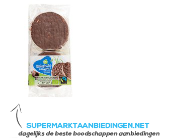 AH Biologisch Rijstwafels melk chocolade aanbieding