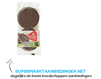 AH Biologisch Rijstwafels met pure chocolade aanbieding