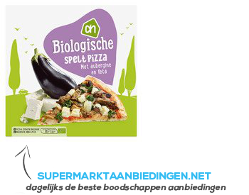 AH Biologisch Spelt pizza aubergine-feta aanbieding