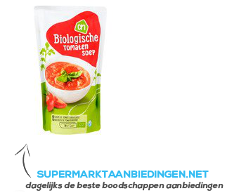 AH Biologisch Tomatensoep in zak aanbieding