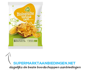 AH Biologisch Tortilla chips gezouten aanbieding