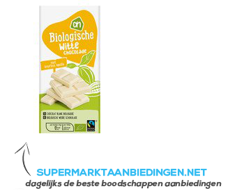 AH Biologisch Witte chocolade aanbieding