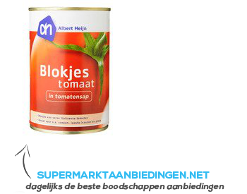 AH Blokjes tomaat in tomatensap aanbieding