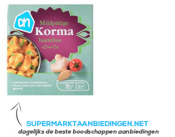 AH Boemboe korma currypasta aanbieding