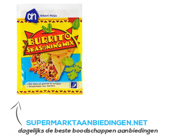 AH Burrito seasoning mix aanbieding