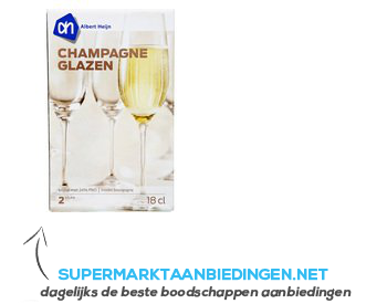AH Champagneglazen kristal 18 cl aanbieding