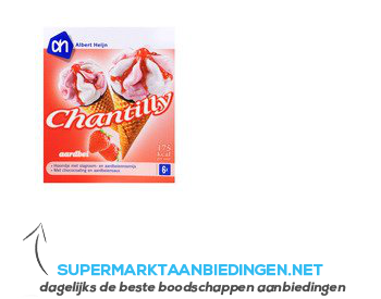 AH Chantilly aardbei aanbieding