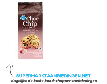 AH Choco chip cookies cranberry/ white choc aanbieding