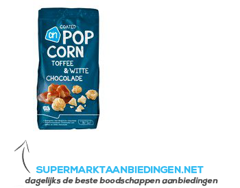 AH Coated popcorn toffee & witte chocolade aanbieding