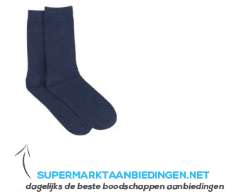 AH Dames sok donkerblauw mt 39-42 aanbieding