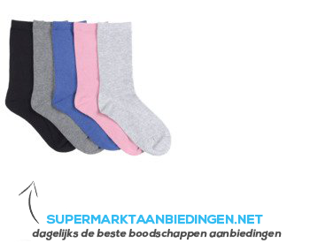 AH Damessokken multi color maat 35-38 aanbieding