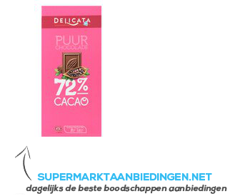 AH Delicata chocolade extra puur 72% aanbieding