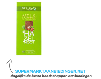 AH Delicata melk hazelnoot aanbieding