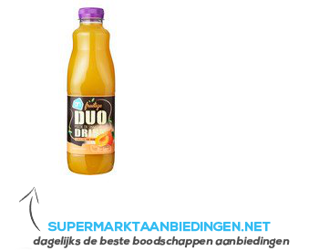 AH Duodrink sinaasappel perzik aanbieding