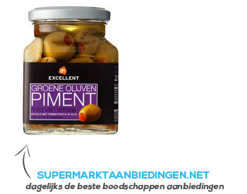 AH Excellent Groene olijven piment aanbieding