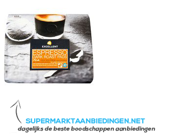 AH Excellent Perla espresso darkroast pads aanbieding