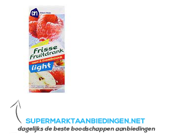 AH Frisse fruitdrank appel-framboos light aanbieding